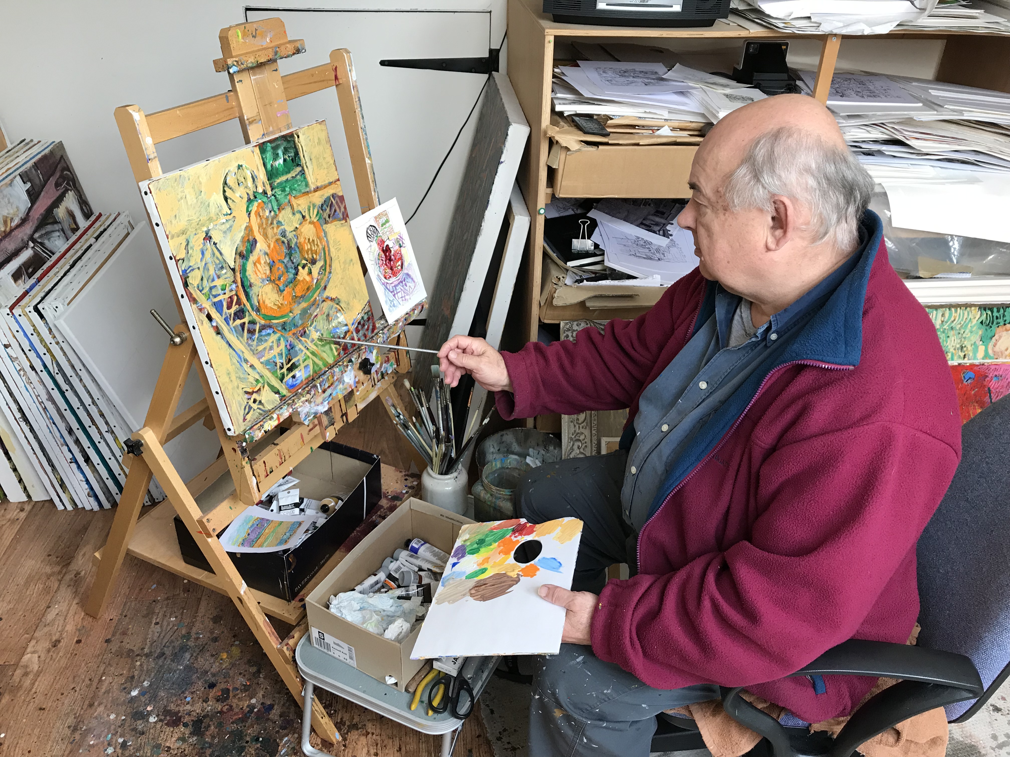 Painting strawberries