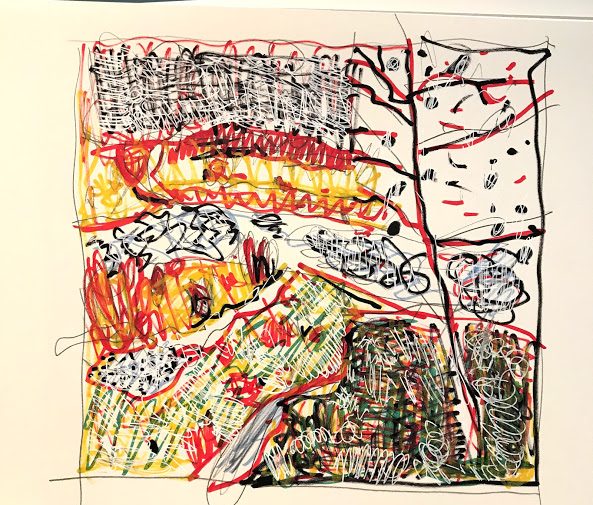 Winter walking-drawing 2020